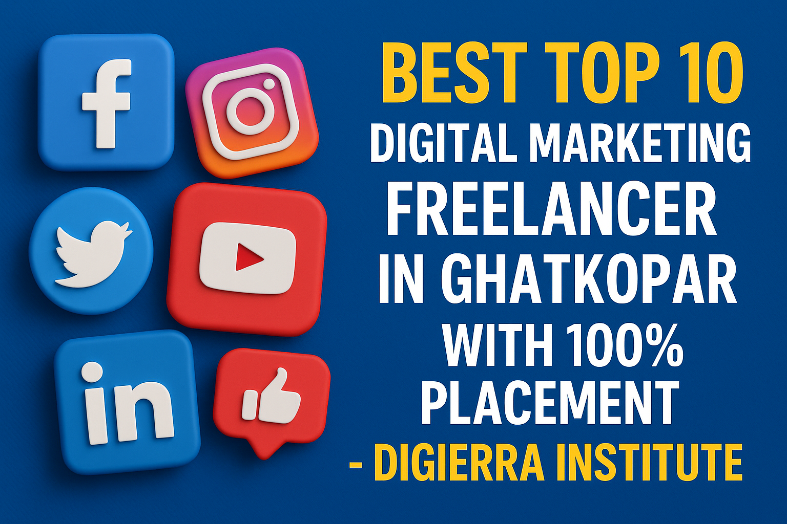 Best Top 10 Digital Marketing Freelancer In Ghatkopar With 100% Placement -Digierra Institute